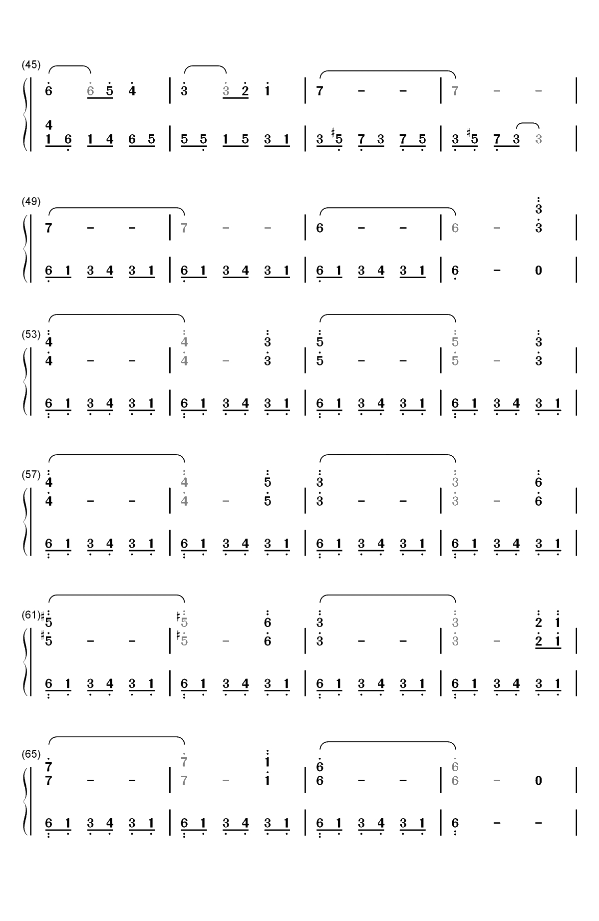 Helvetesfonster-Ghost双手简谱预览3