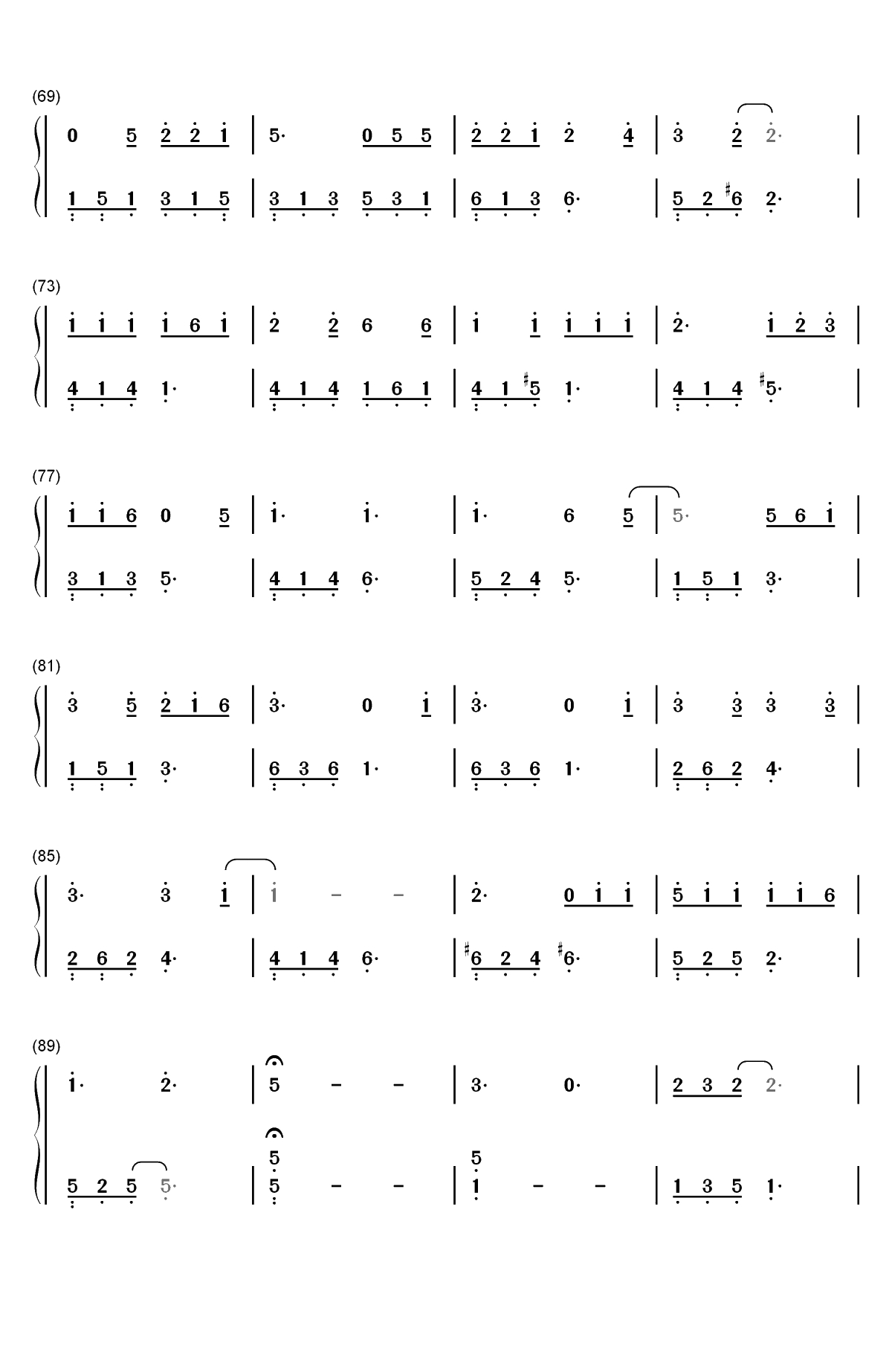 Make It Count-触及真心OST双手简谱预览4