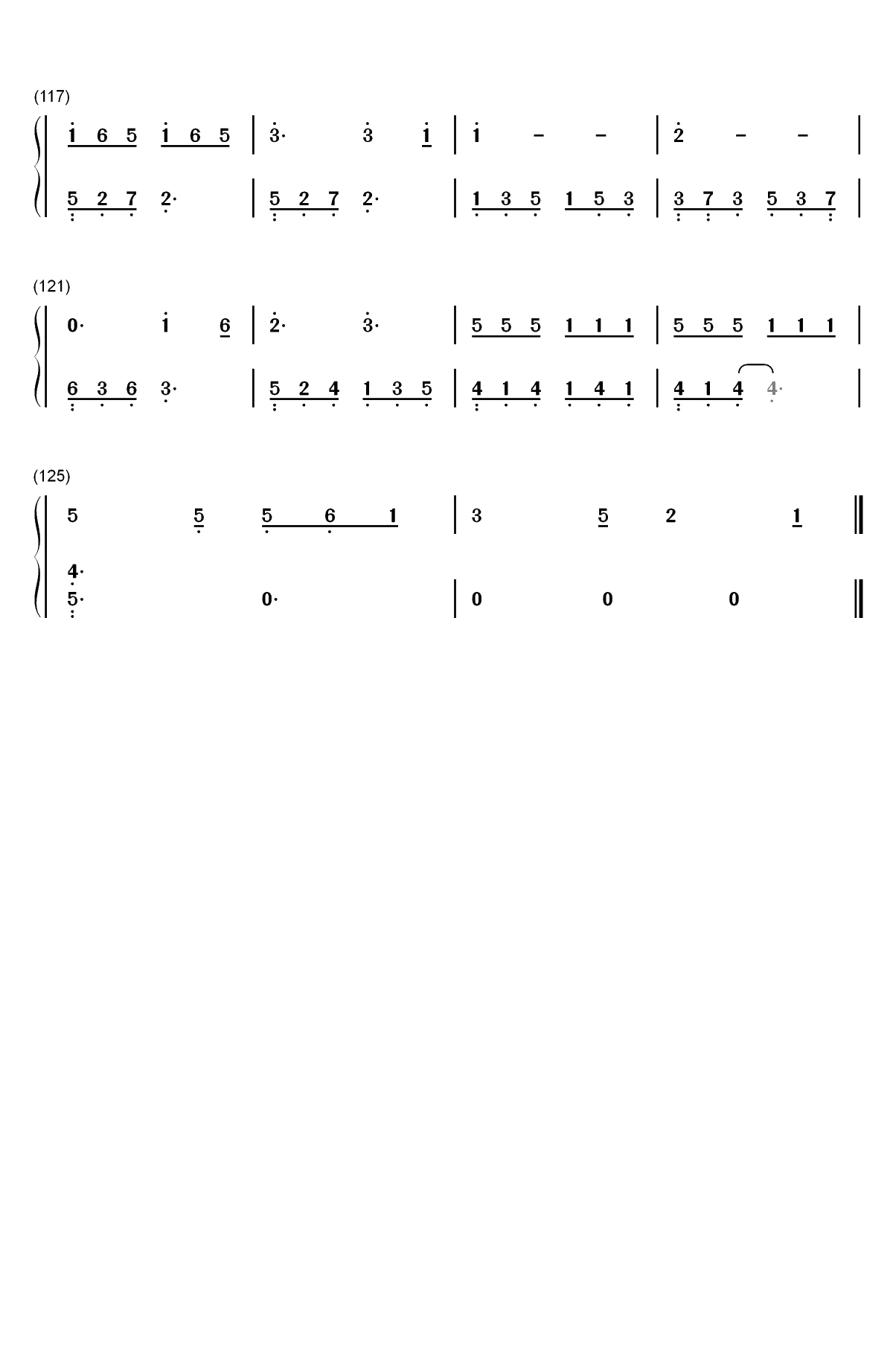 Make It Count-触及真心OST双手简谱预览6