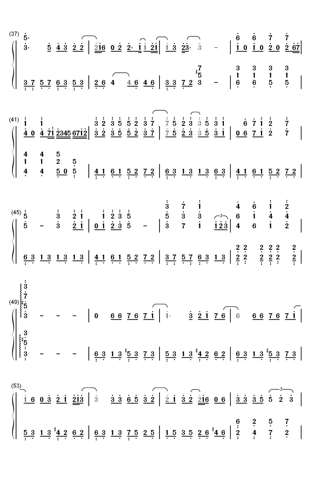 我爱他-下一站幸福主题曲双手简谱预览3