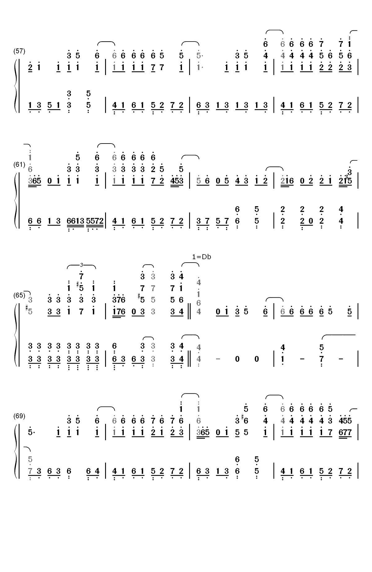 我爱他-下一站幸福主题曲双手简谱预览4