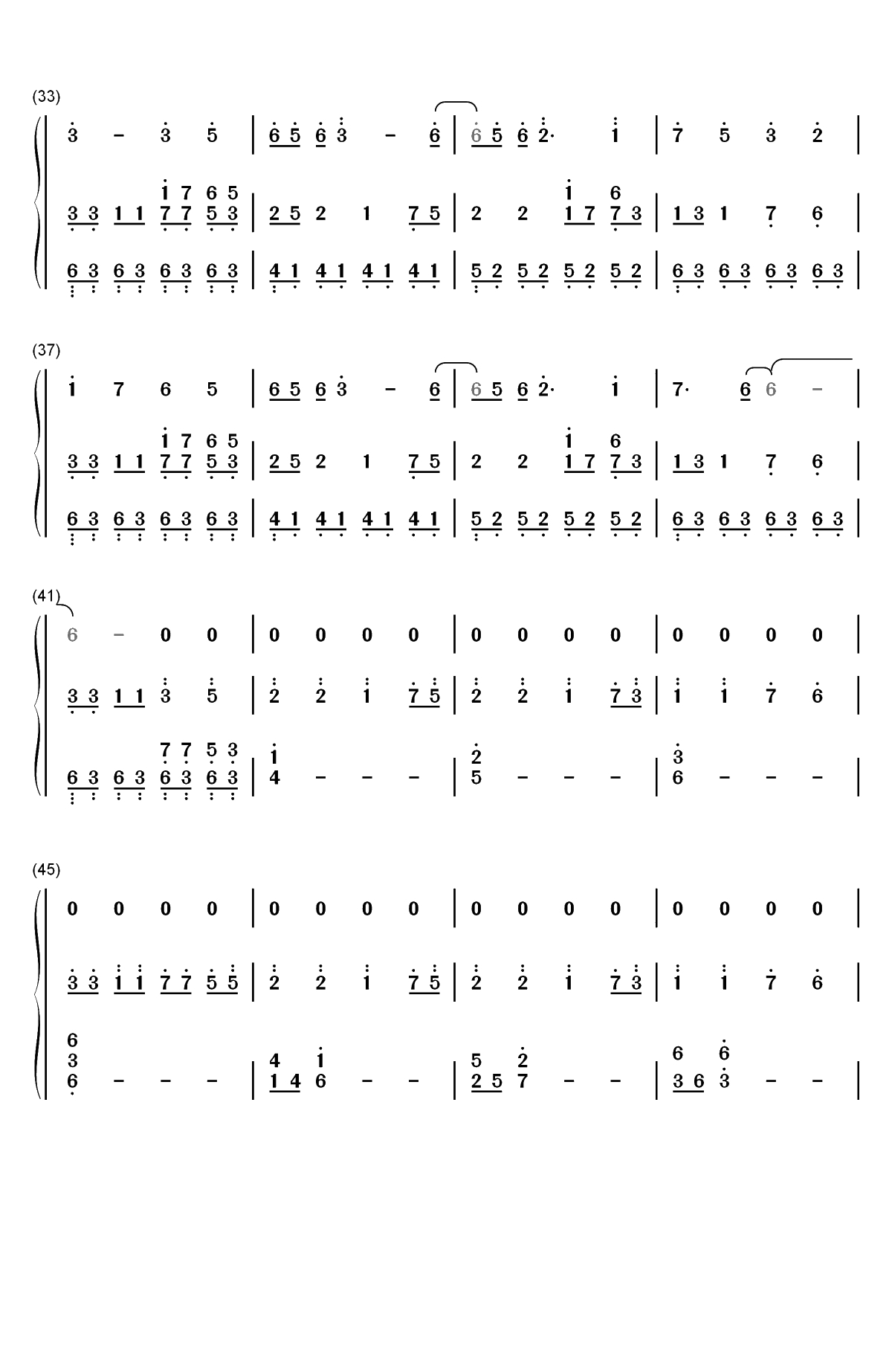 Illusionary Daytime-幻昼双手简谱预览3