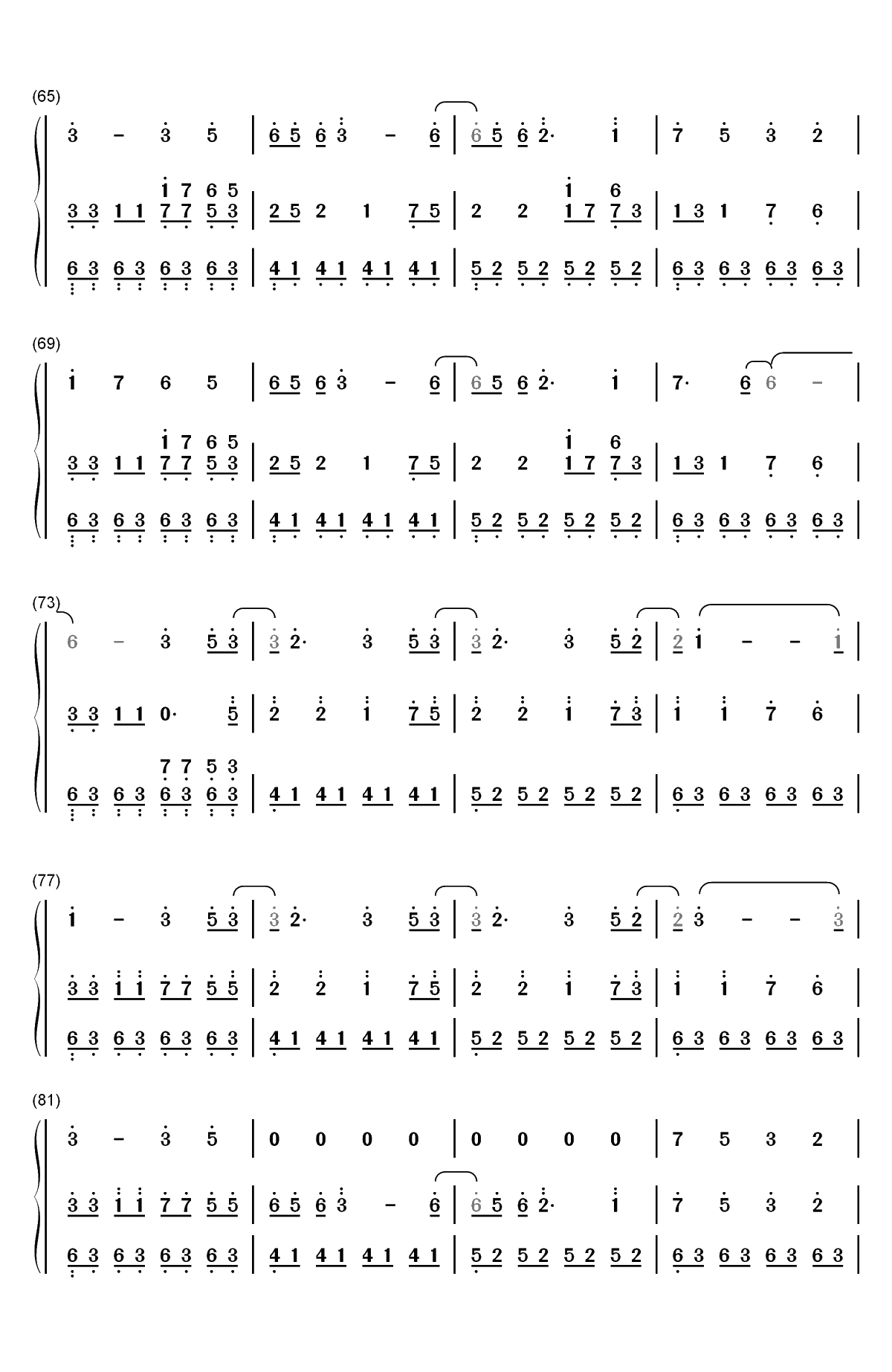 Illusionary Daytime-幻昼双手简谱预览5