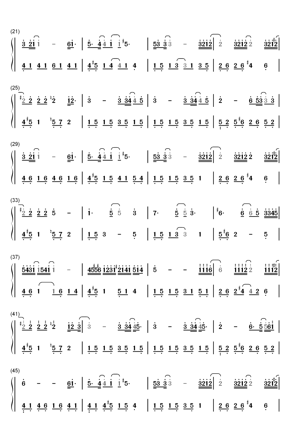 别让我走远-我们与恶的距离主题曲双手简谱预览2