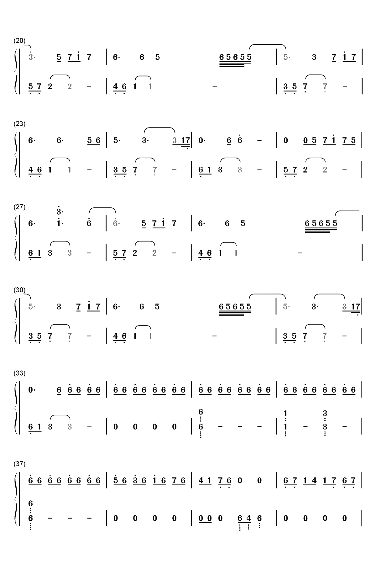 The Beginning-Ryan Arcand-加拿大流浪汉钢琴曲双手简谱预览2