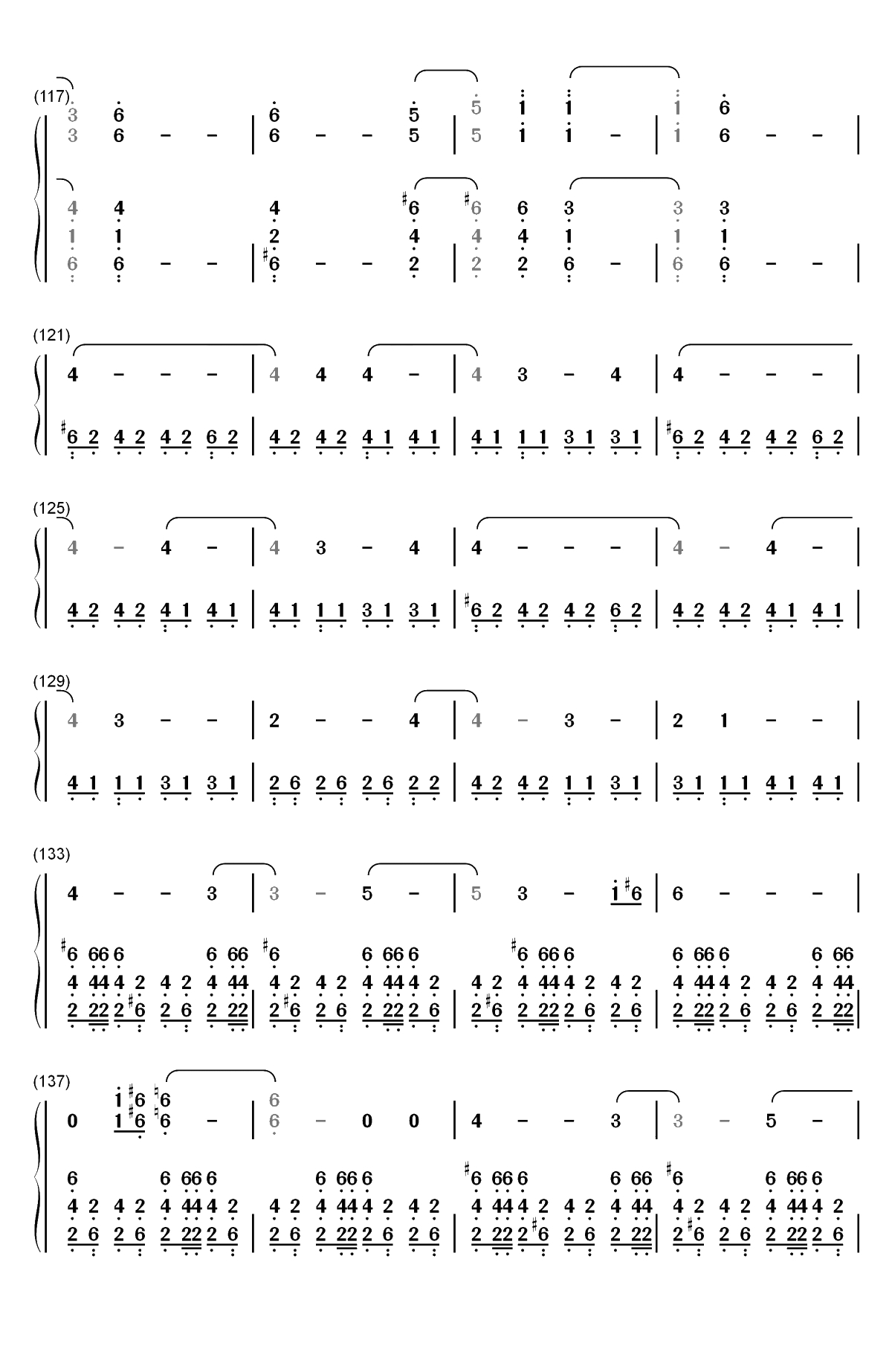 Welcome Home-Radical Face双手简谱预览6