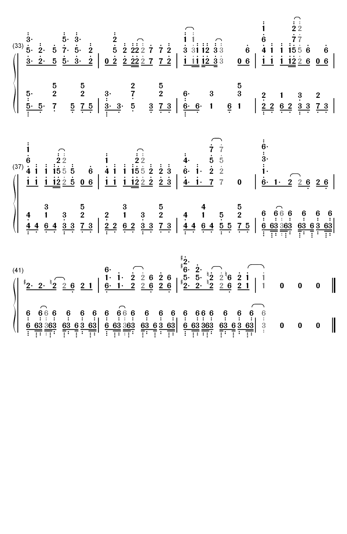 Roar-魔法禁书目录第三季OP2双手简谱预览3
