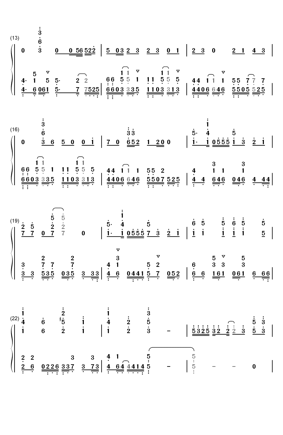 メモセピア-路人超能100第二季OP2双手简谱预览2