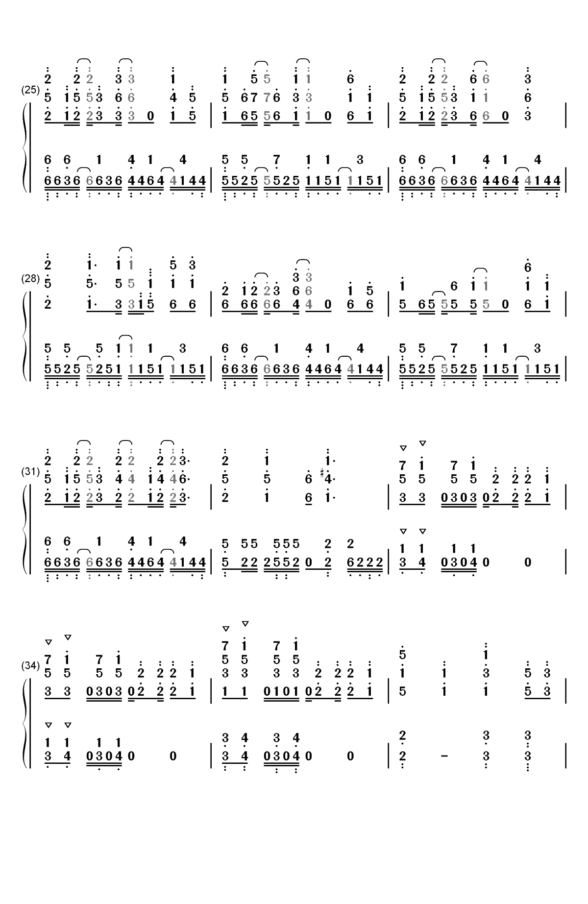 メモセピア-路人超能100第二季OP2双手简谱预览3