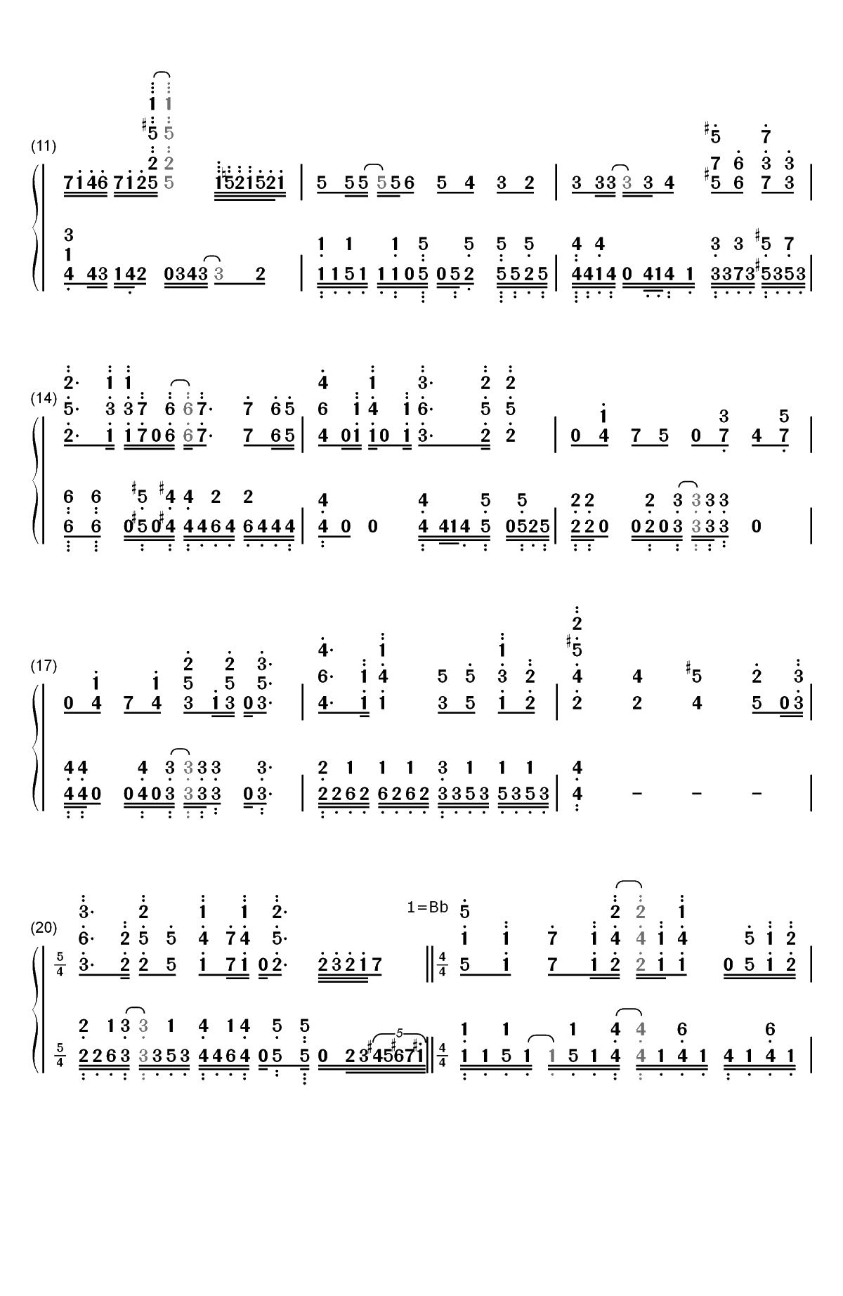 Last Promise-约会大作战第三季ED双手简谱预览2
