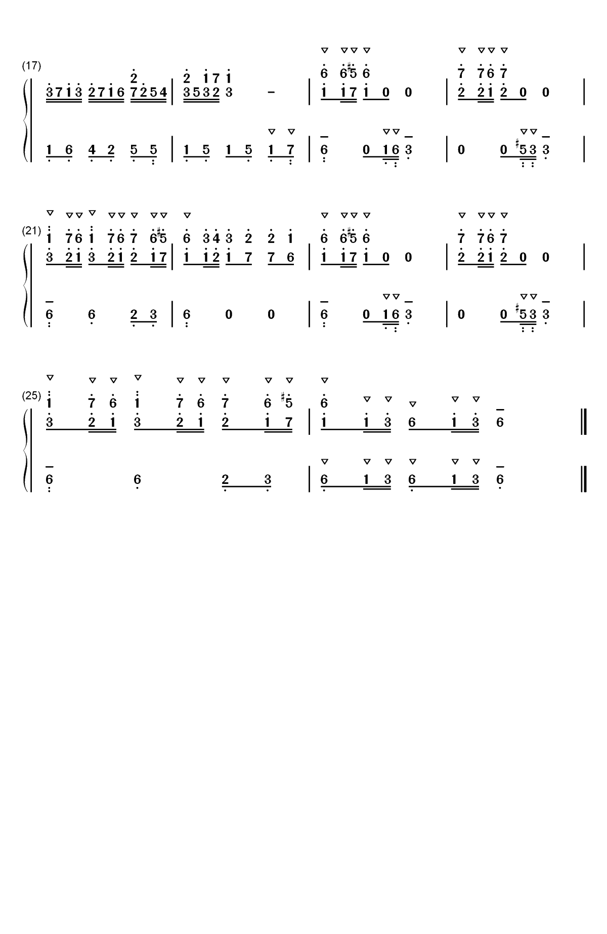 波罗涅兹舞曲 22-巴赫初级钢琴曲集双手简谱预览2