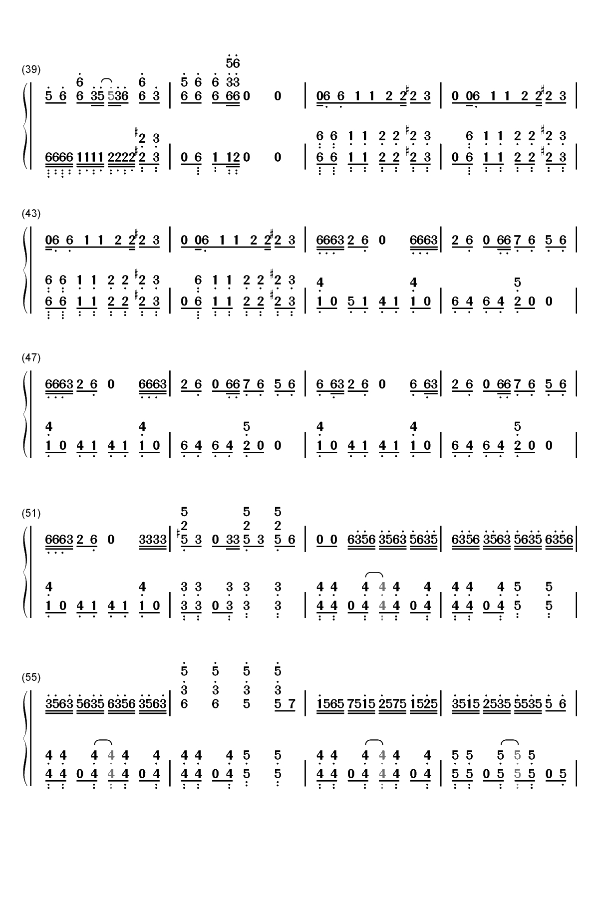 Bad-Michael Jackson双手简谱预览3