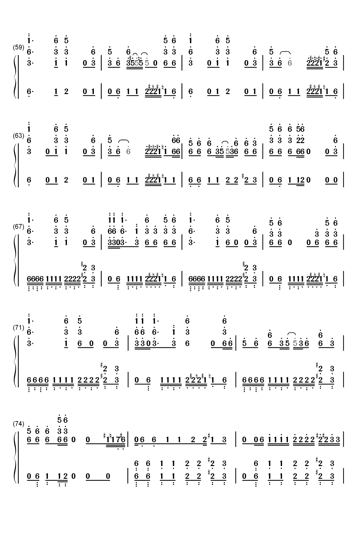 Bad-Michael Jackson双手简谱预览4