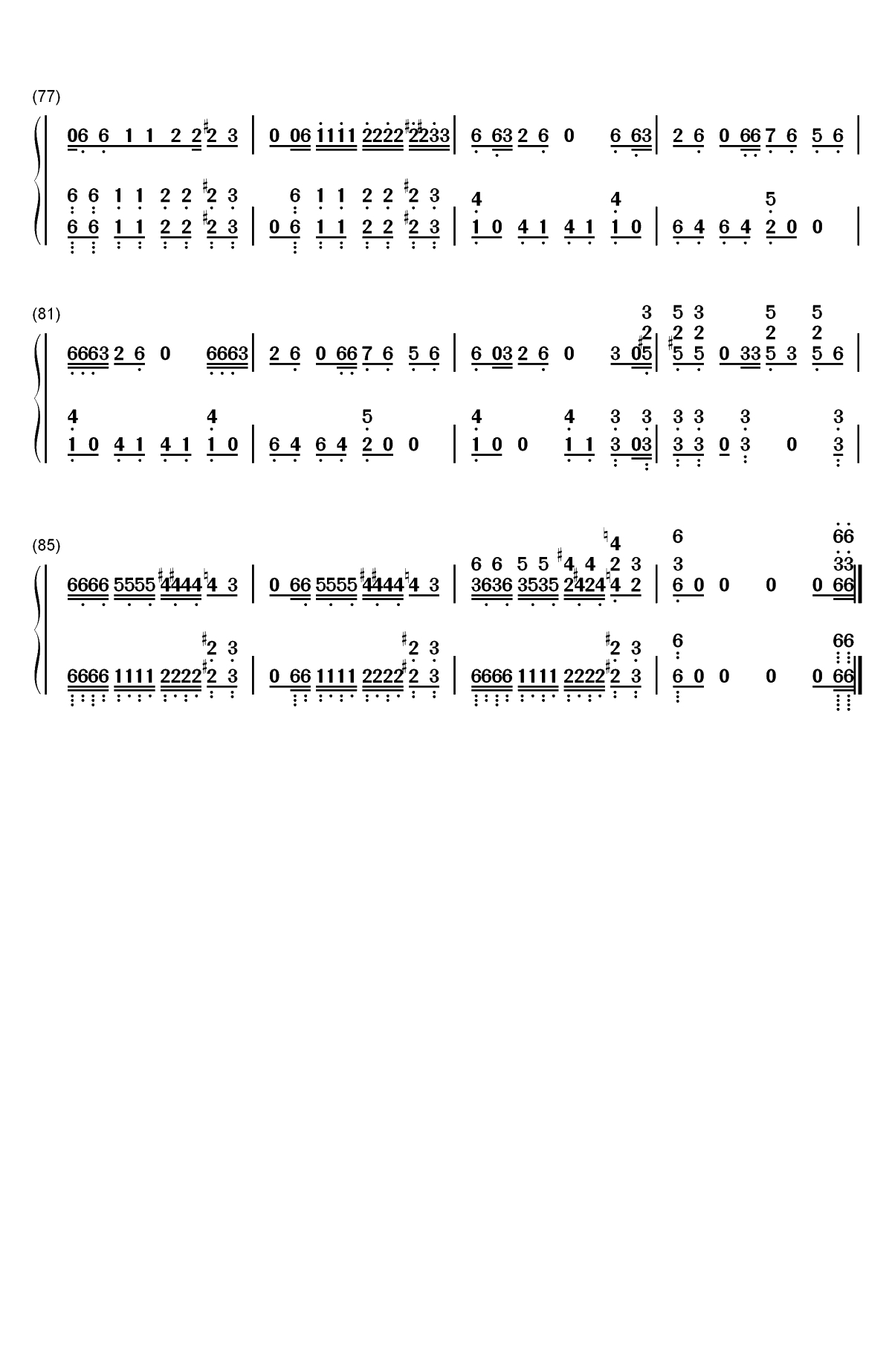 Bad-Michael Jackson双手简谱预览5