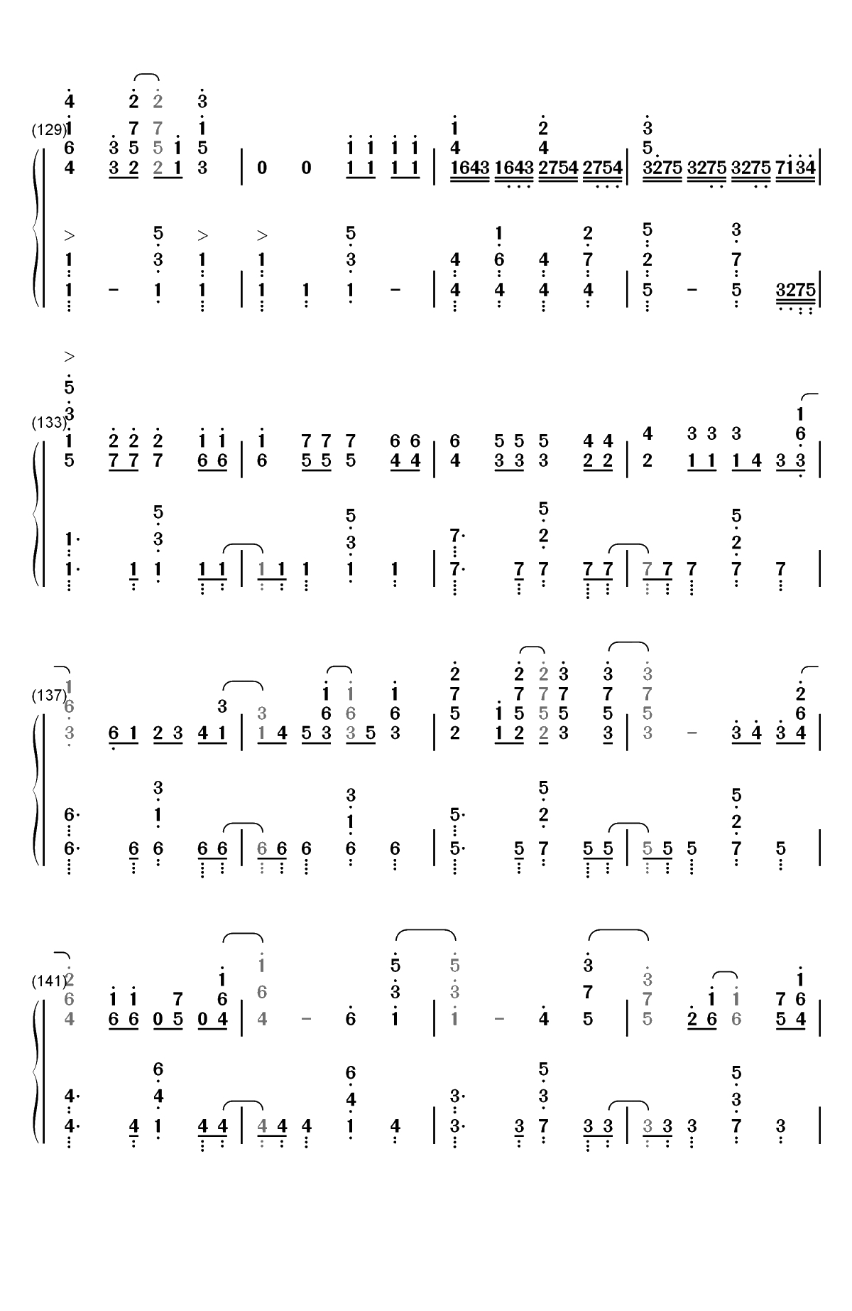 きみの名前-盾之勇者成名录ED双手简谱预览9