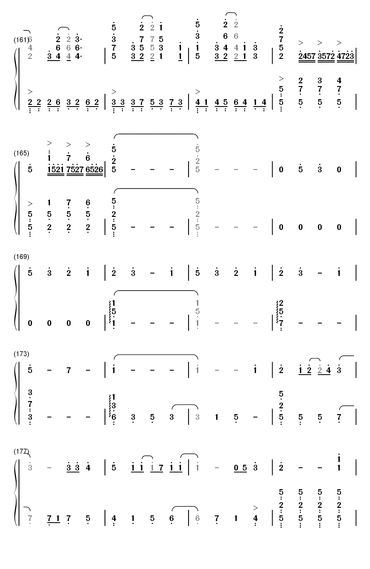 きみの名前-盾之勇者成名录ED双手简谱预览11