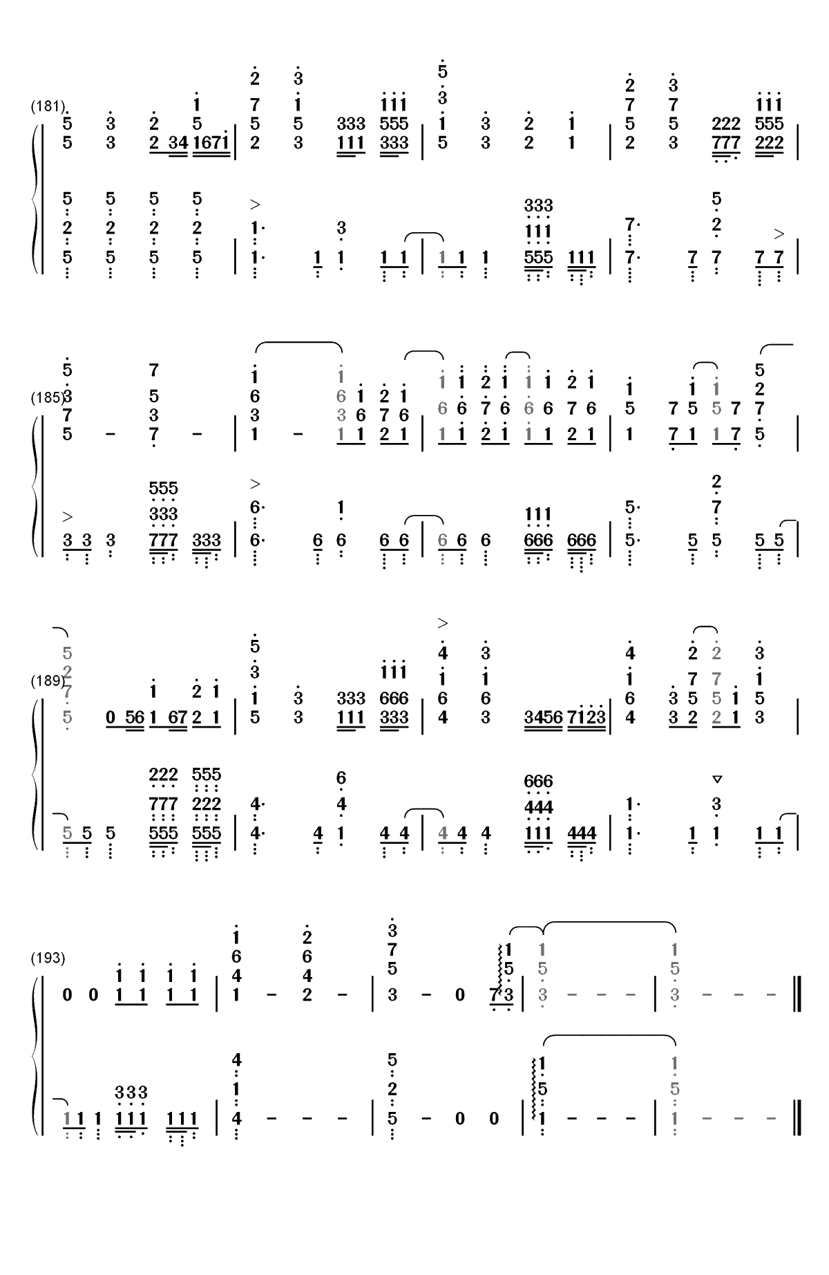 きみの名前-盾之勇者成名录ED双手简谱预览12
