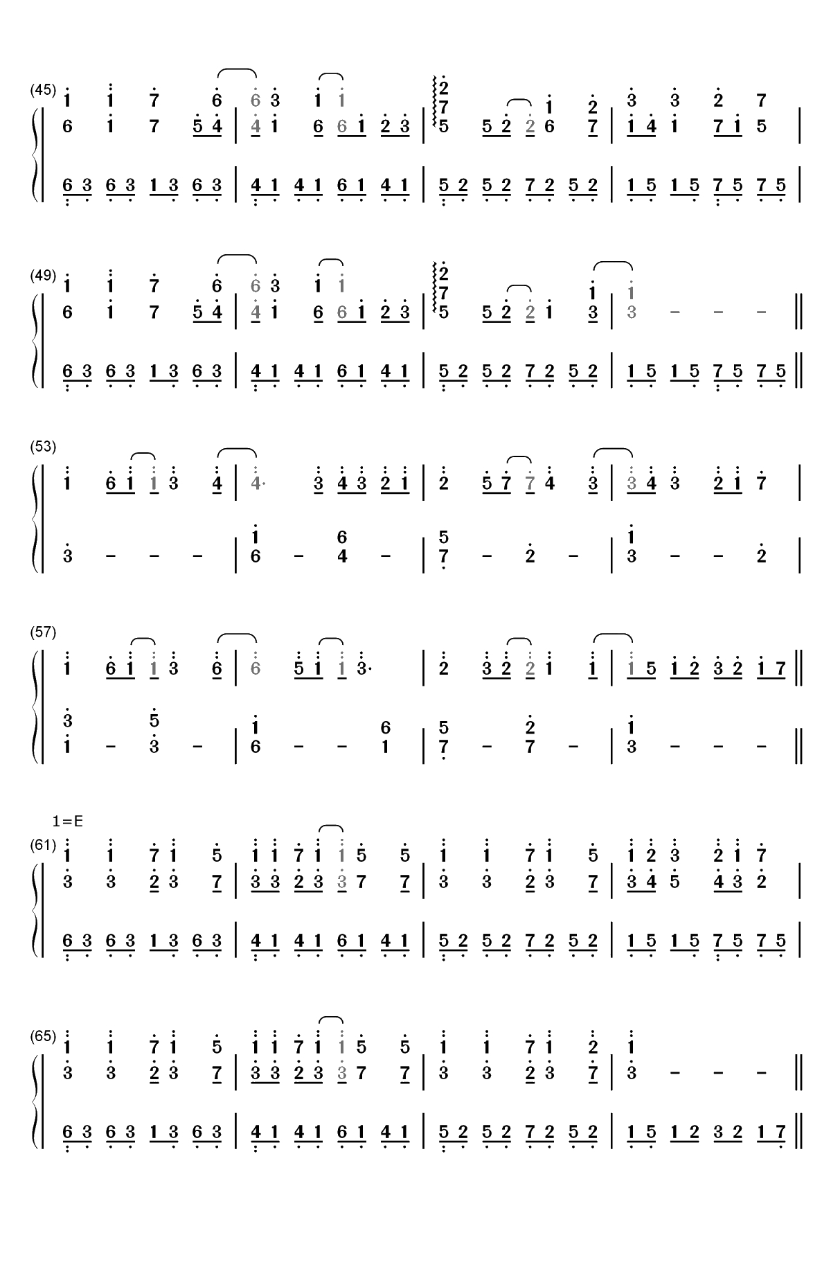 明日には消えてゆく-我将消散于明天双手简谱预览3
