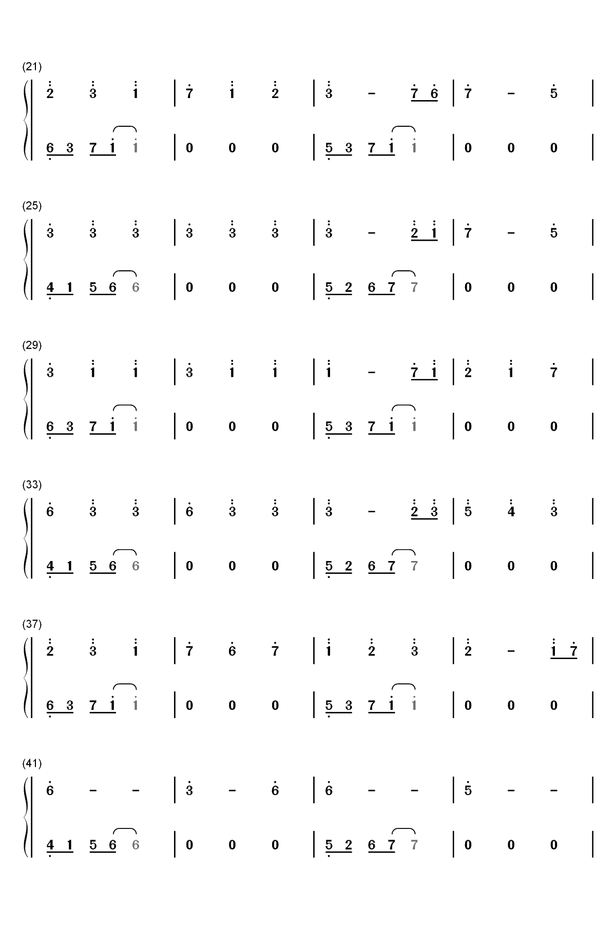 Raindrops-S.E.N.S双手简谱预览2