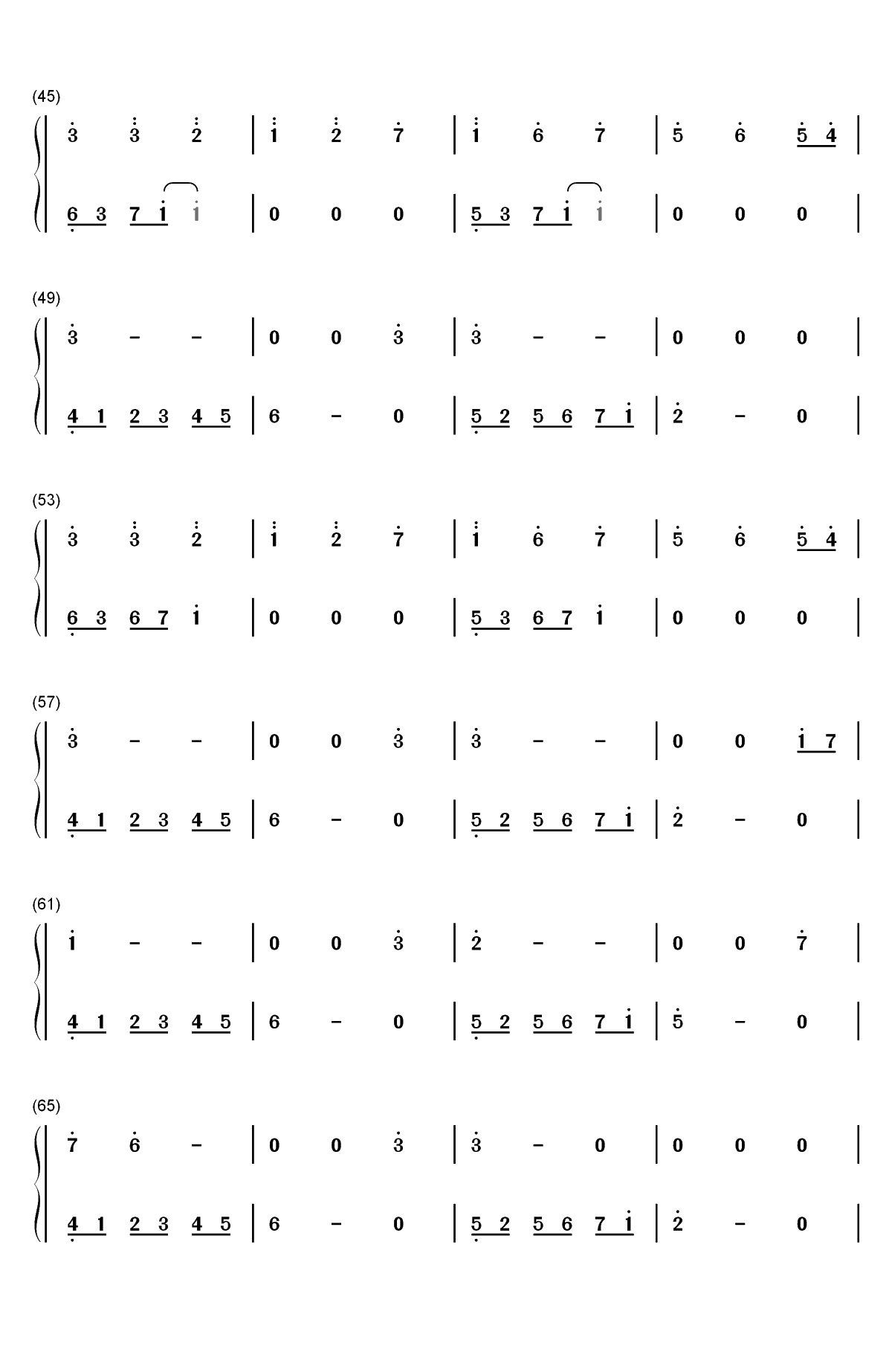 Raindrops-S.E.N.S双手简谱预览3