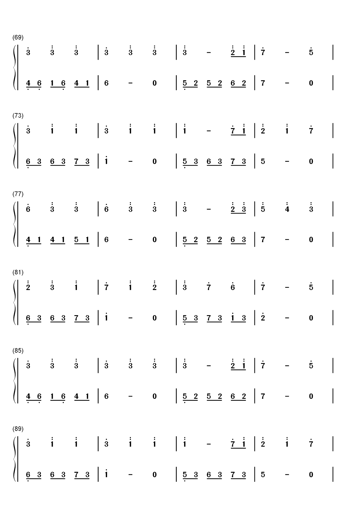 Raindrops-S.E.N.S双手简谱预览4