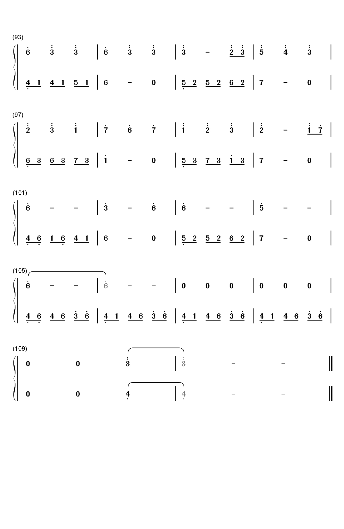 Raindrops-S.E.N.S双手简谱预览5