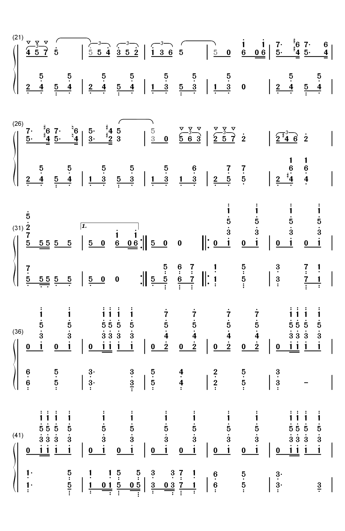 双头鹰进行曲-瓦格纳双手简谱预览2