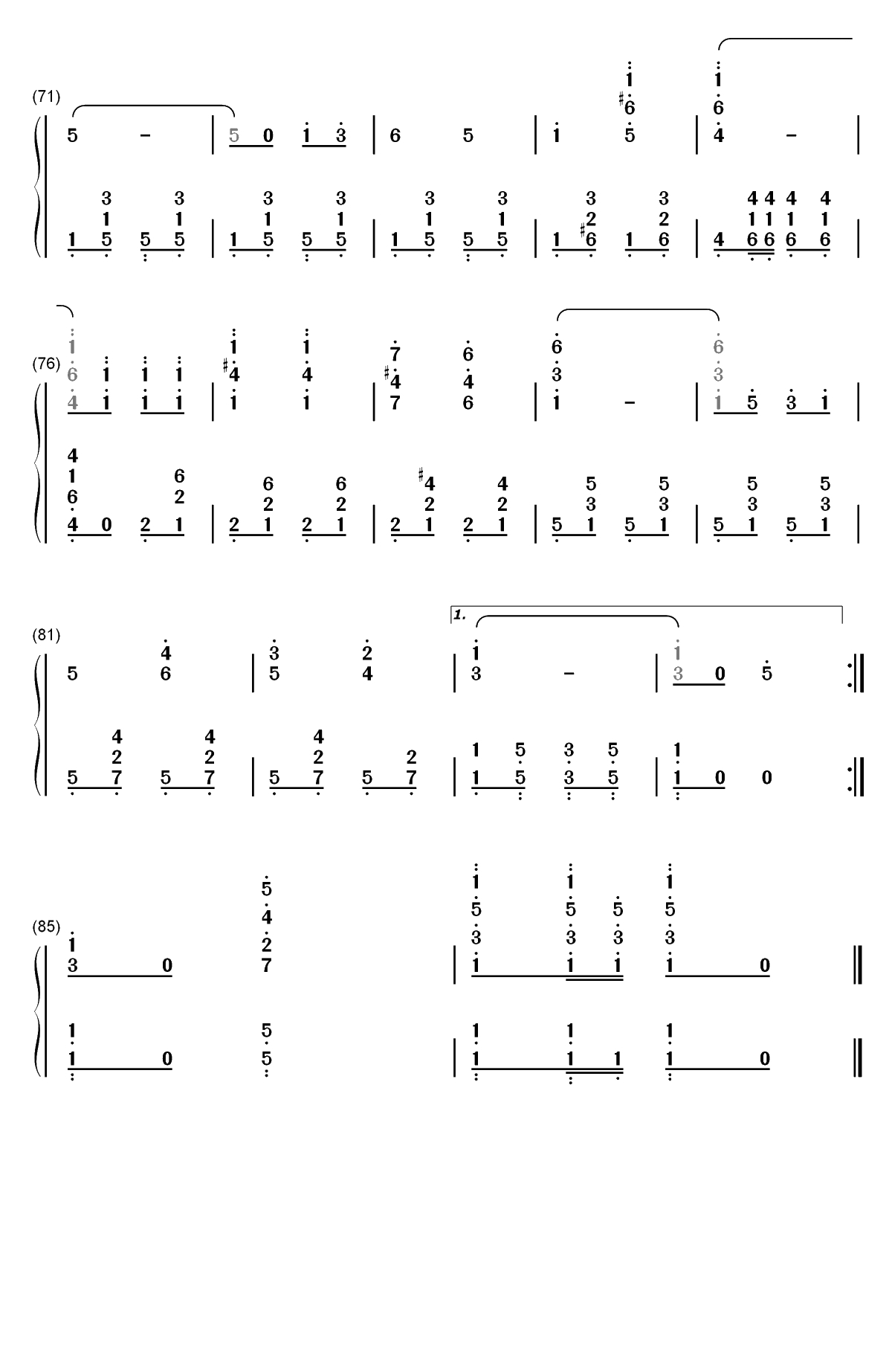 双头鹰进行曲-瓦格纳双手简谱预览4