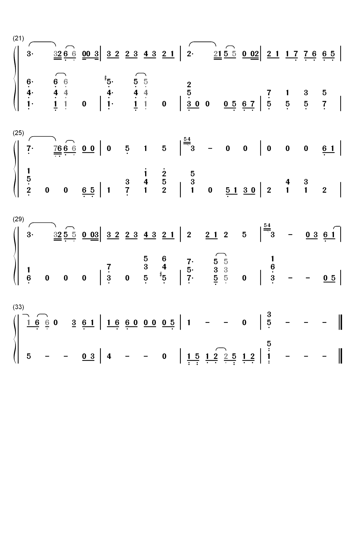 有一种悲伤-比悲伤更悲伤的故事主题曲双手简谱预览2