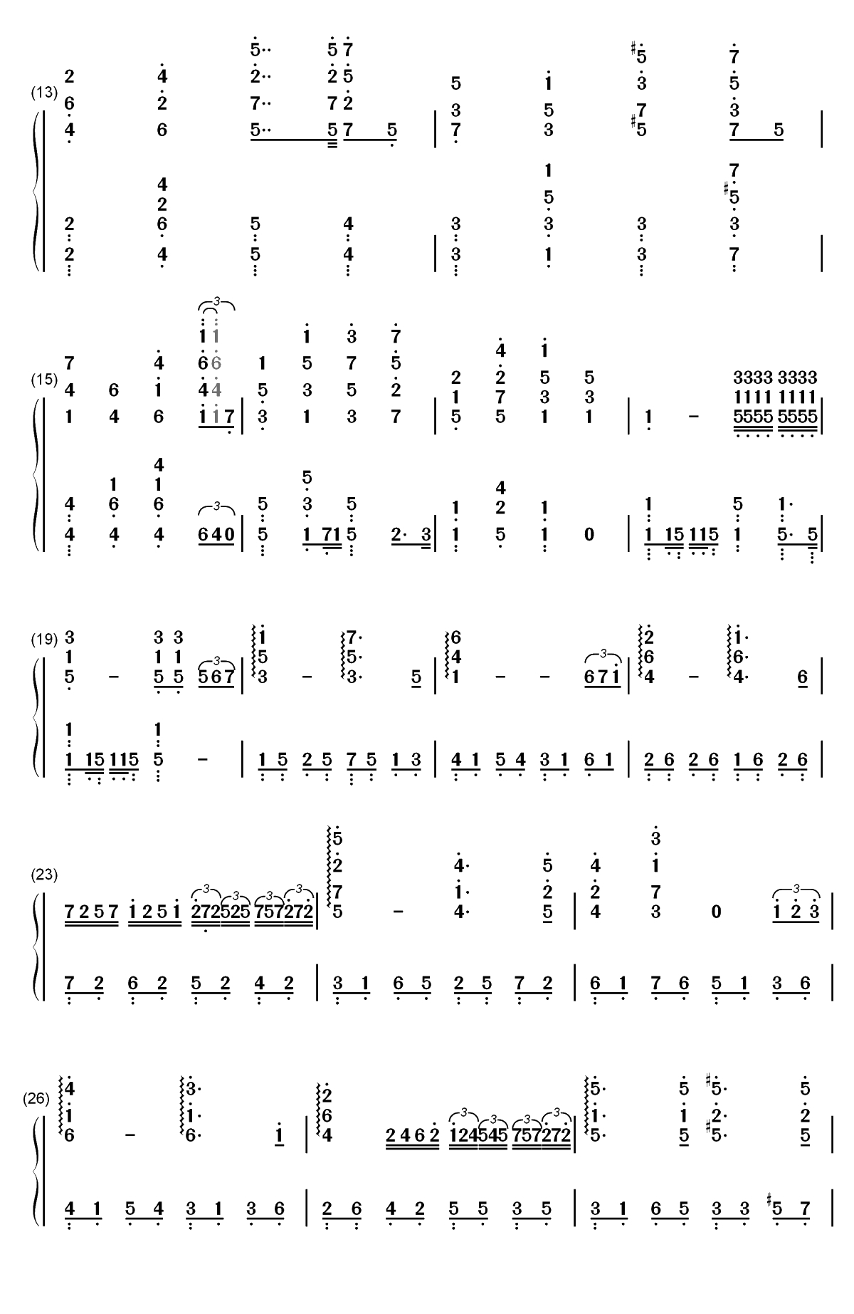 蓝色的呼唤-理查德克莱德曼双手简谱预览2