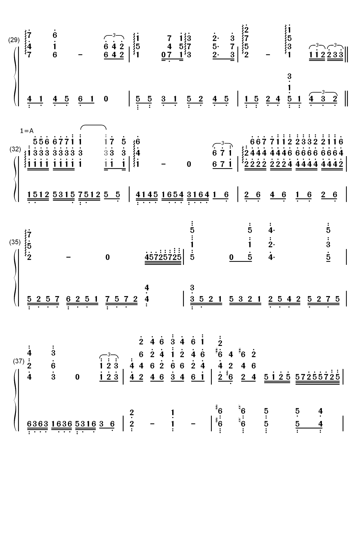 蓝色的呼唤-理查德克莱德曼双手简谱预览3