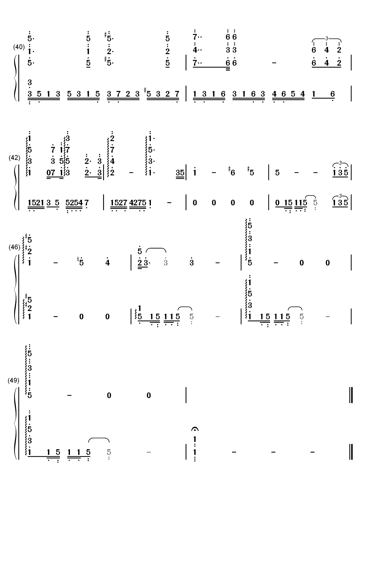 蓝色的呼唤-理查德克莱德曼双手简谱预览4