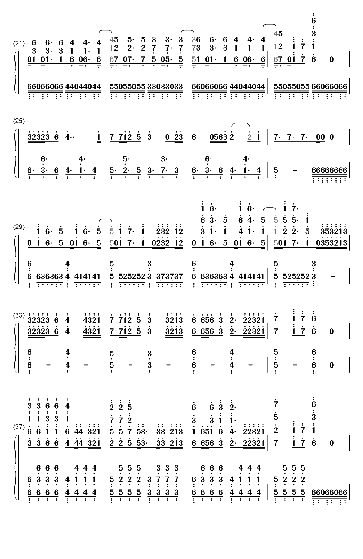Lily-Alan Walker和K-391和Emelie Hollow双手简谱预览2