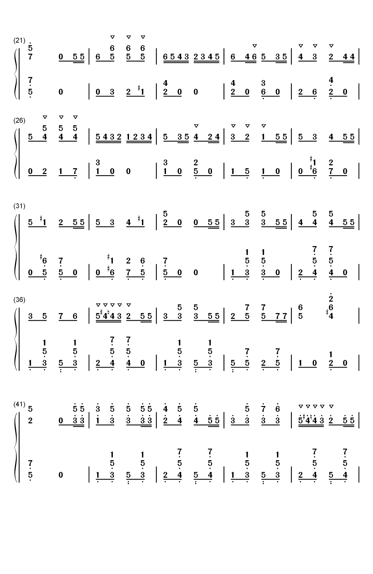 玩具兵进行曲-玩具兵的游行双手简谱预览2
