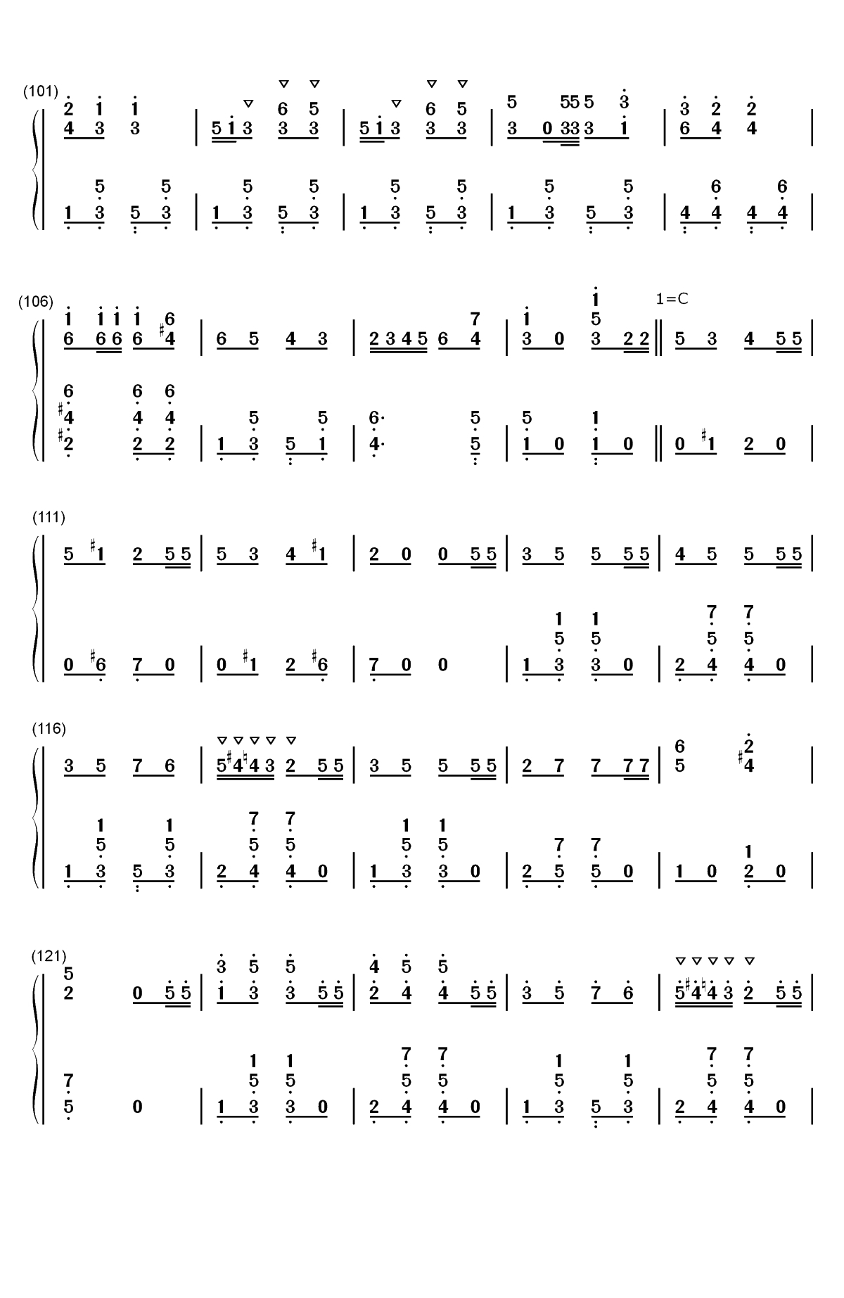 玩具兵进行曲-玩具兵的游行双手简谱预览5