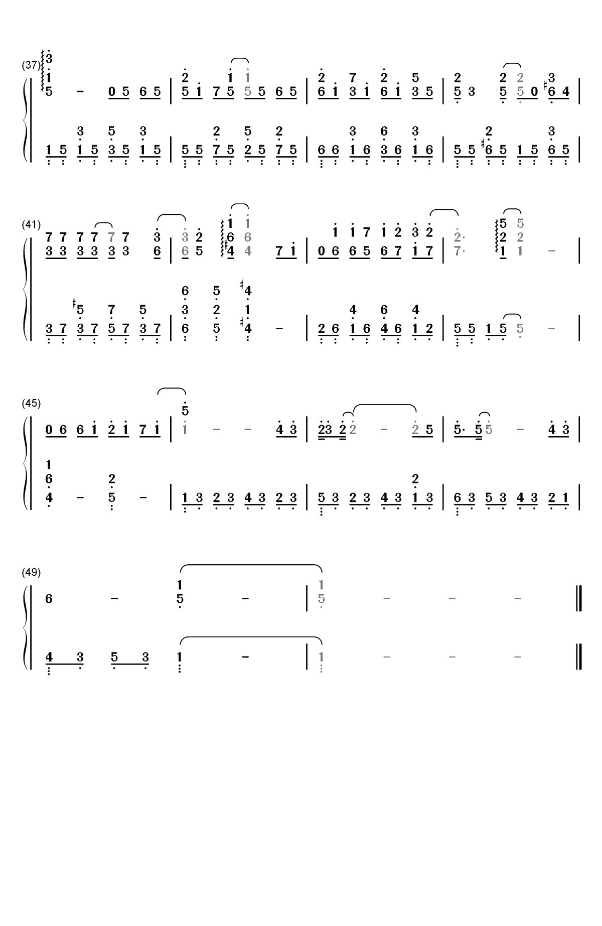 追梦赤子心-2013快乐男声主题曲双手简谱预览3