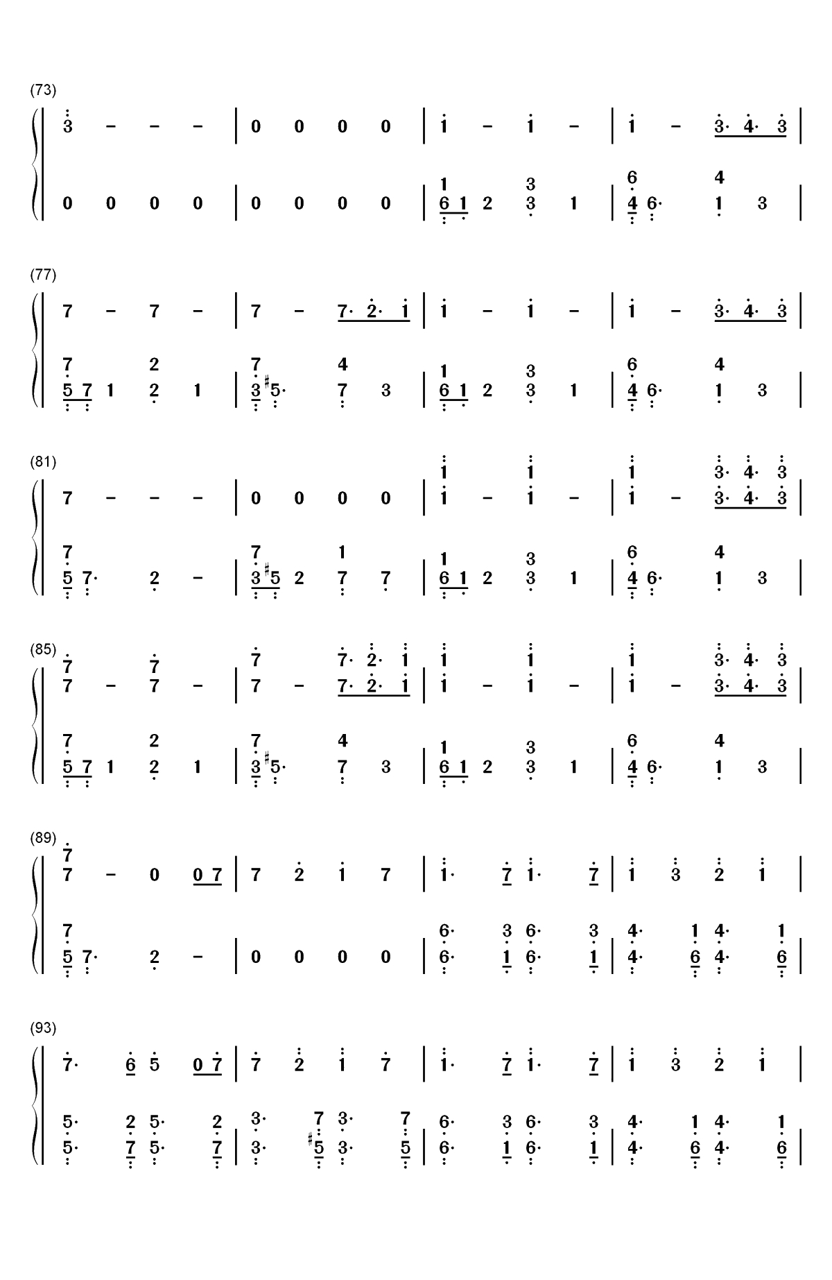 Different World-Alan Walker双手简谱预览4