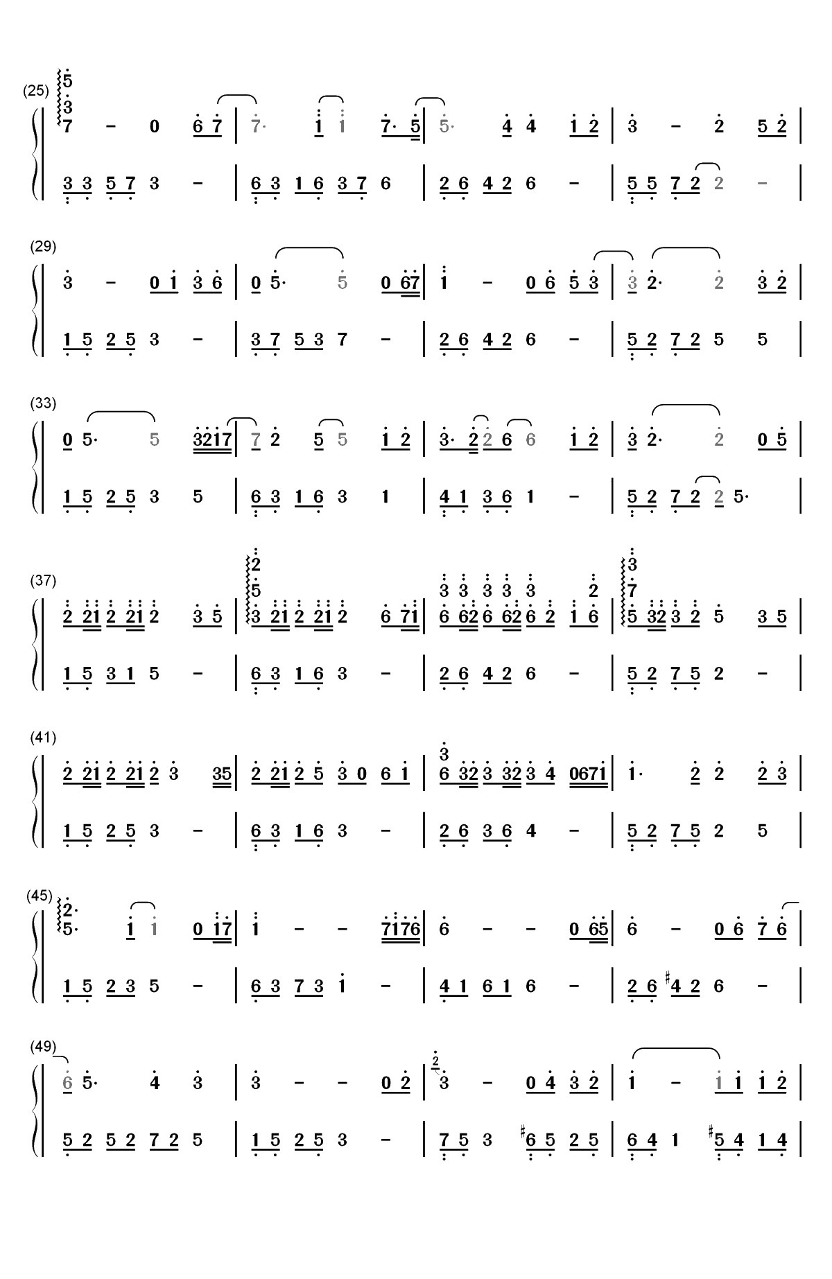 一个人的房间-赵海洋双手简谱预览2