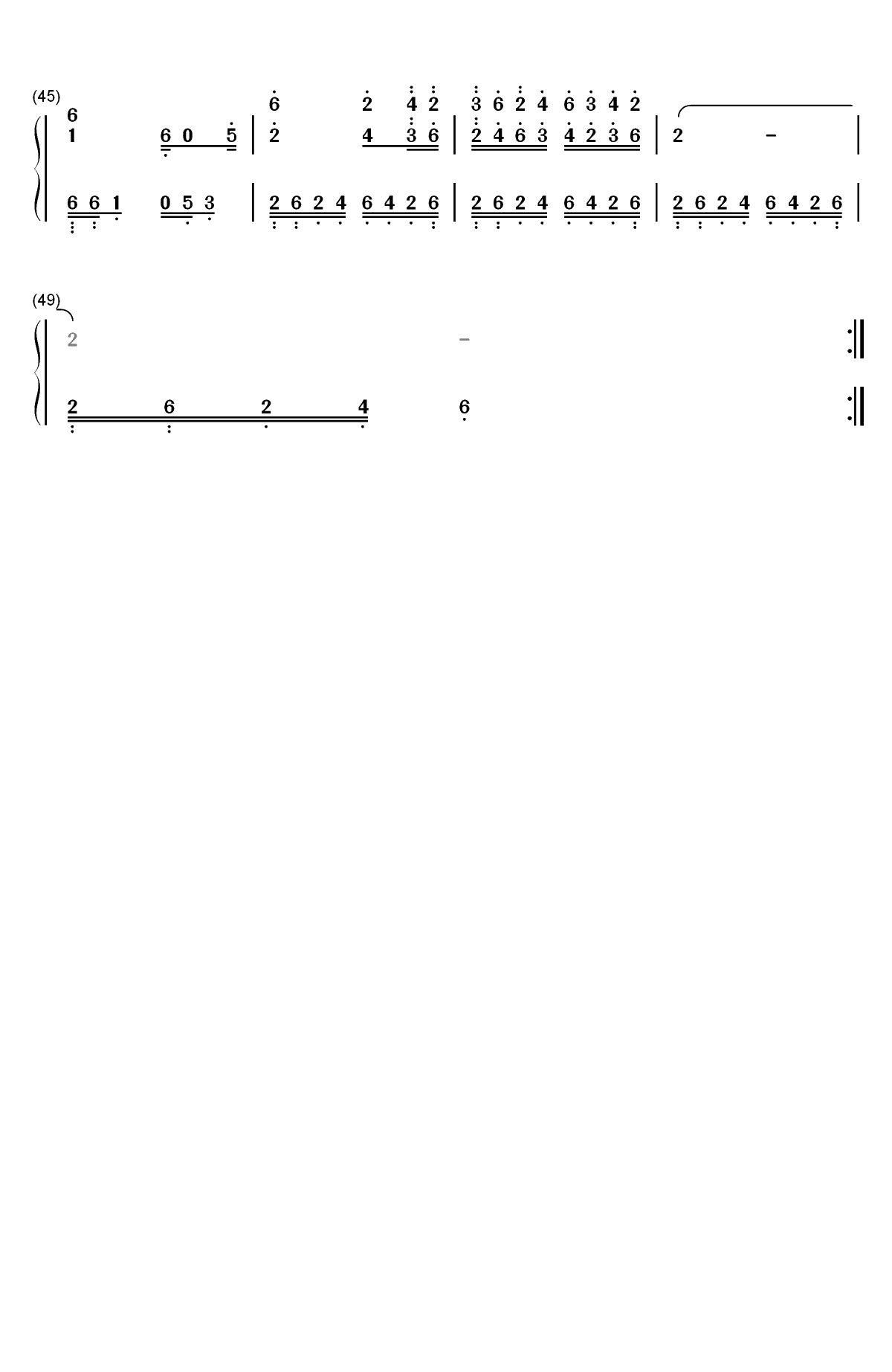 遇上你是我的缘双手简谱预览3