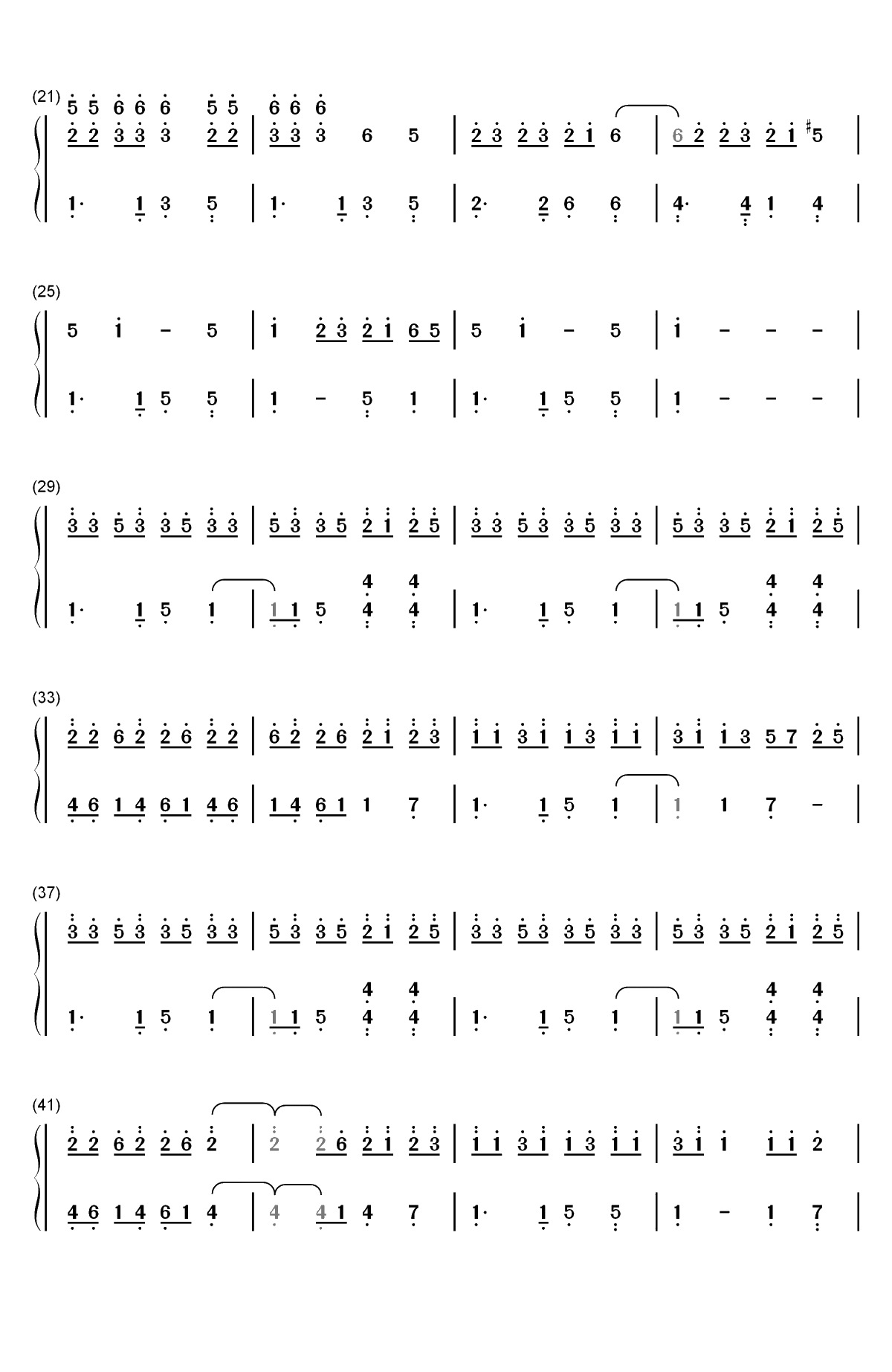 中国狂想曲-马克西姆双手简谱预览2