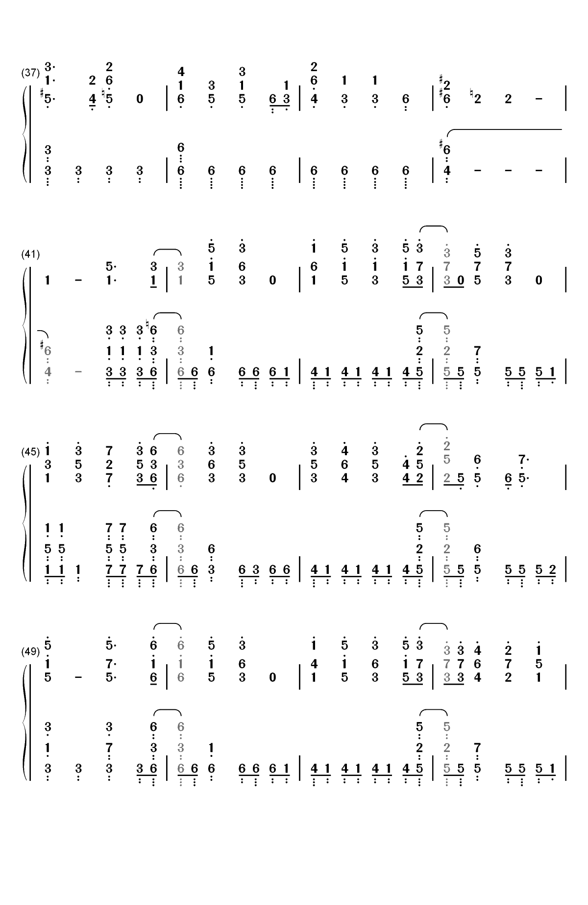 Black Rover-黑色五叶草OP3双手简谱预览3