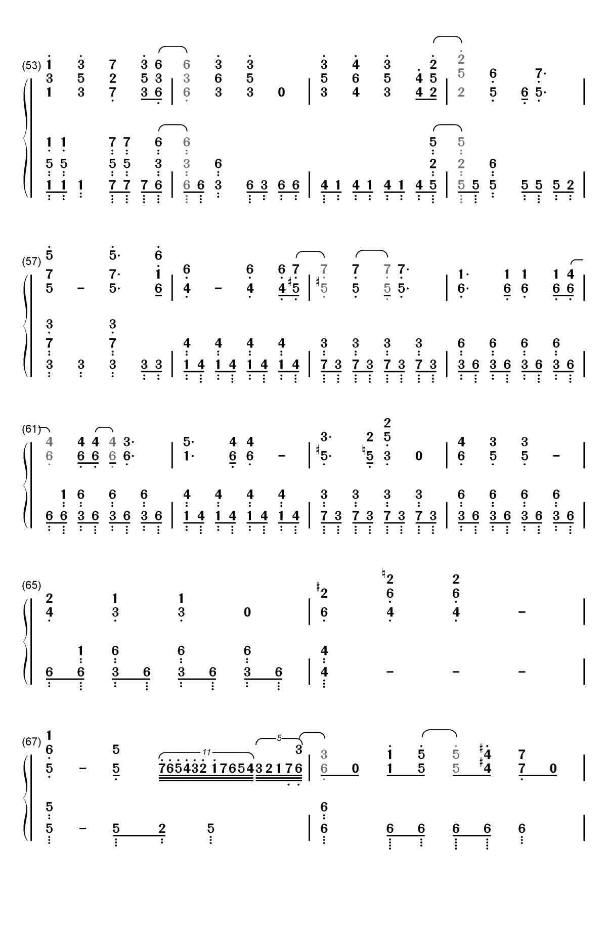 Black Rover-黑色五叶草OP3双手简谱预览4