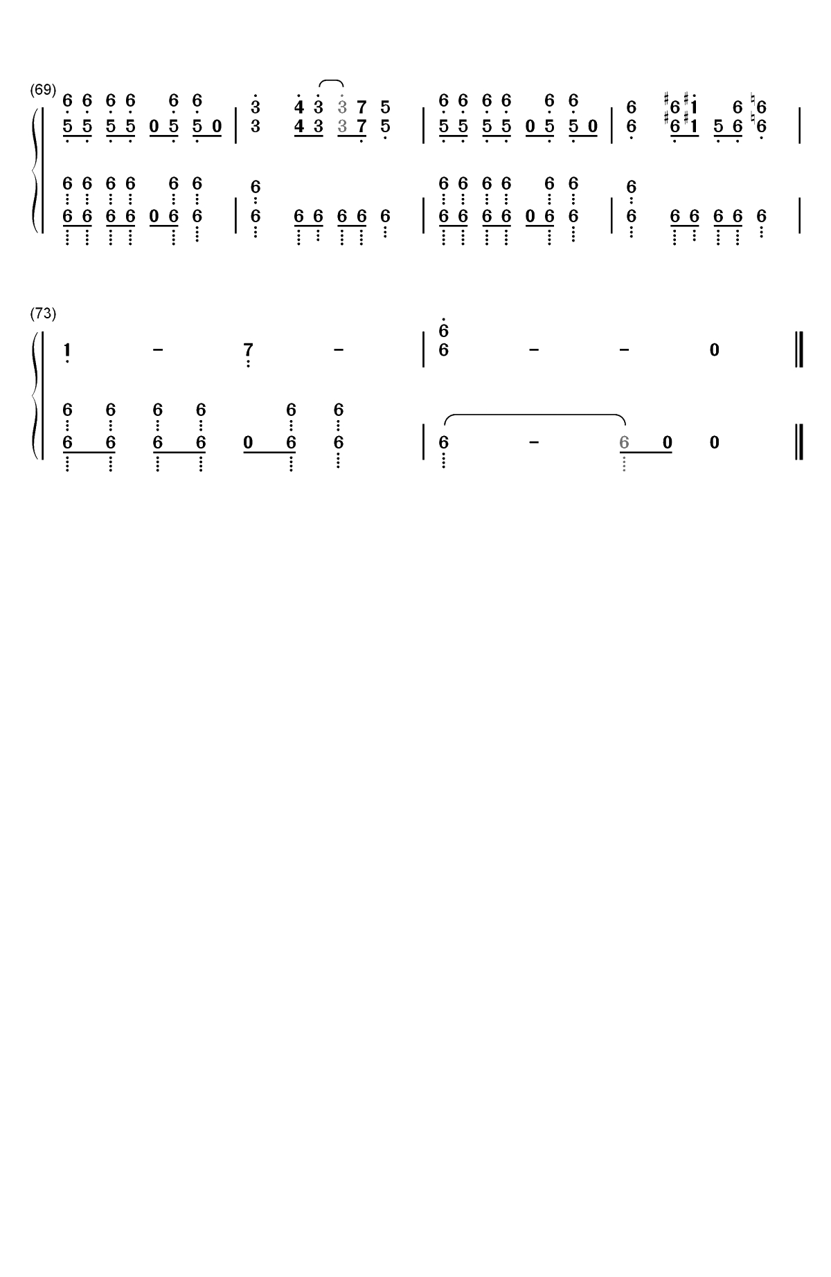 Black Rover-黑色五叶草OP3双手简谱预览5