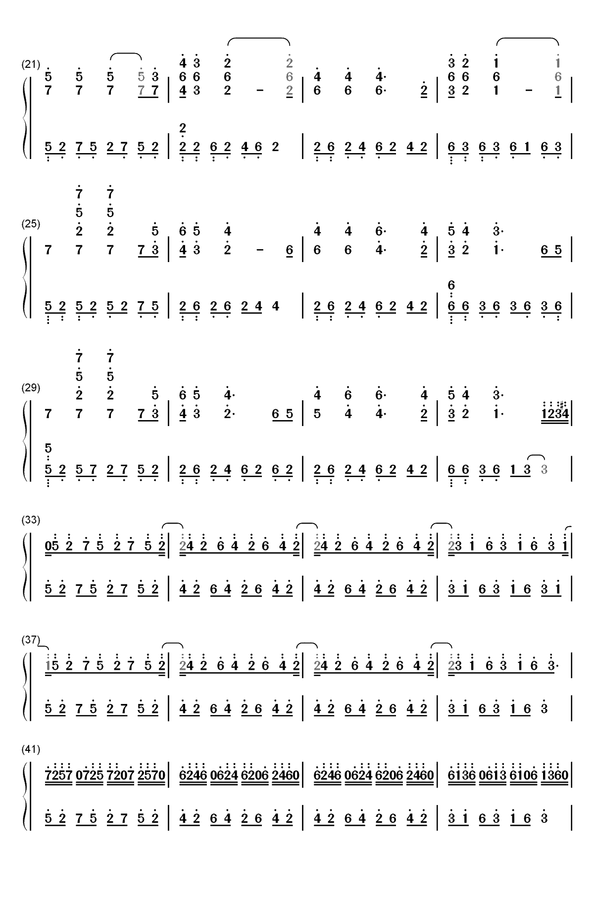 Clocks-马克西姆双手简谱预览2