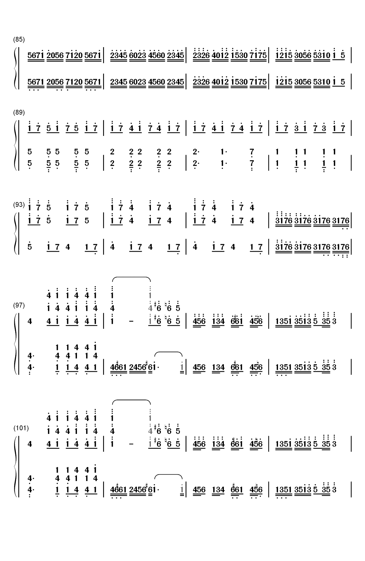 Clocks-马克西姆双手简谱预览5