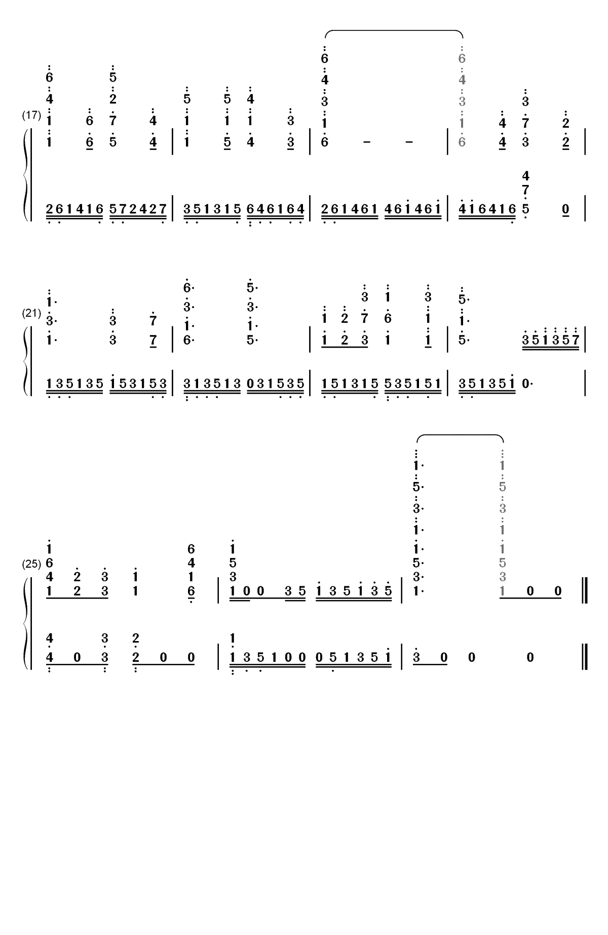 O Mio Babbino Caro-贾尼斯基基OST双手简谱预览2