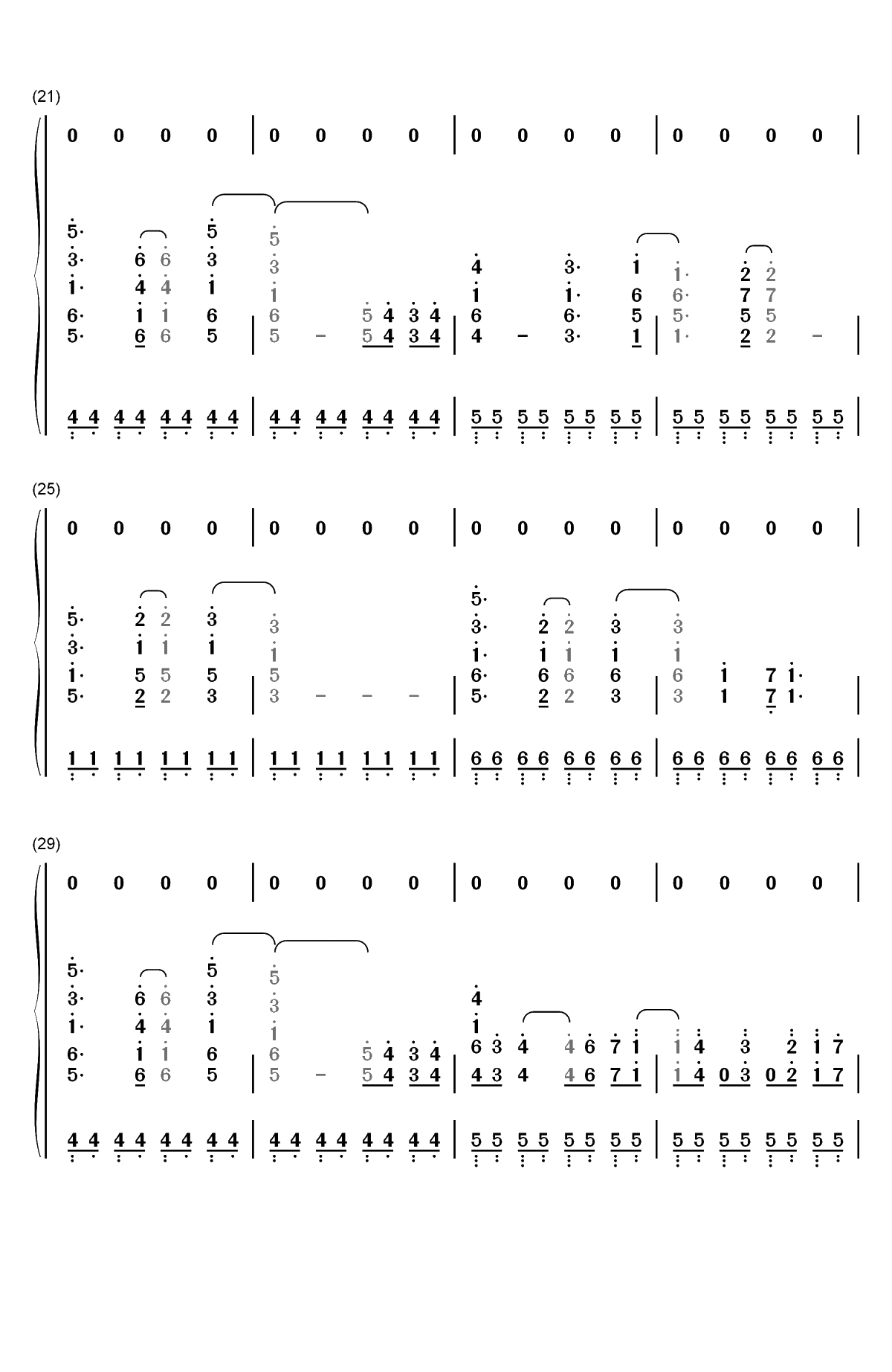 风の辿り着く场所-风所达到的地方-Kanon片尾曲双手简谱预览3