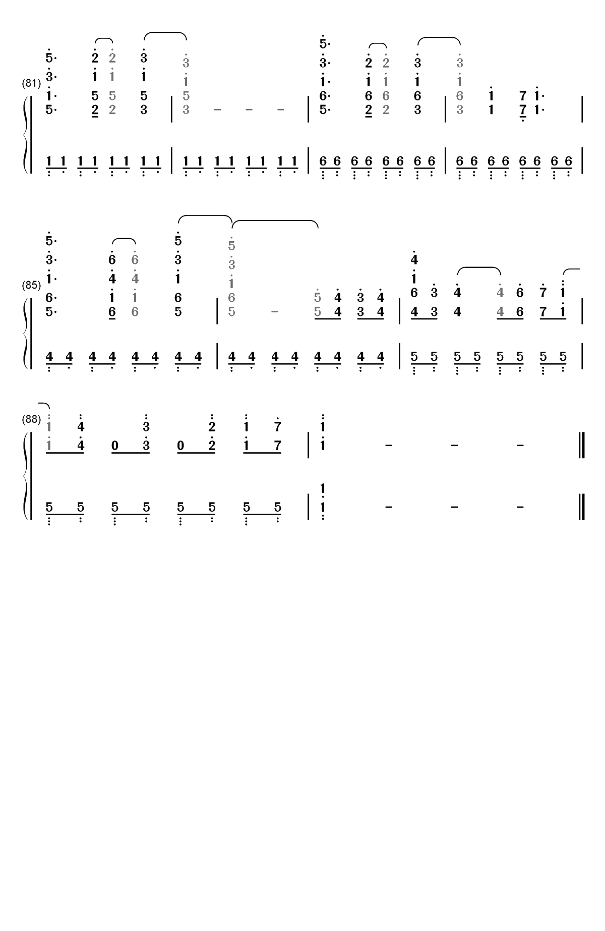 风の辿り着く场所-风所达到的地方-Kanon片尾曲双手简谱预览8