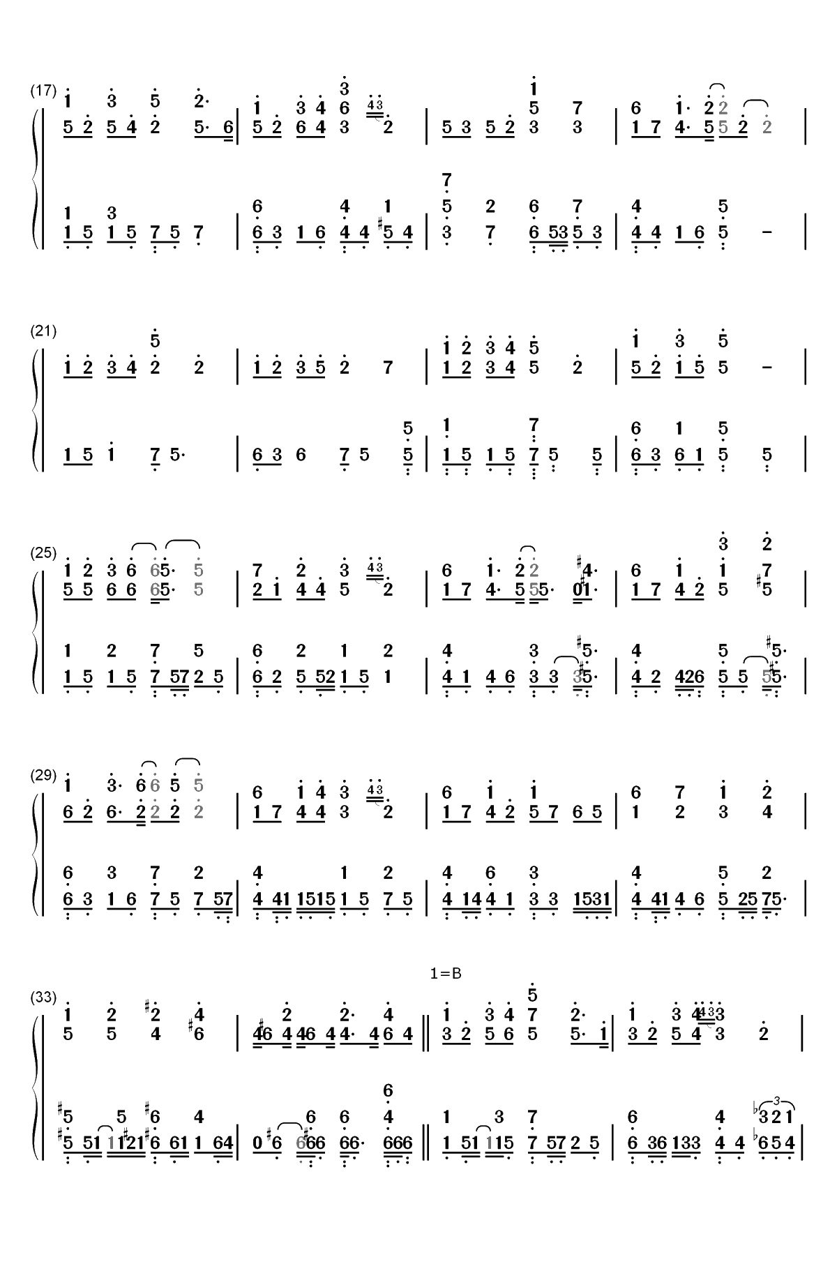 寂寞还是你-萧敬腾双手简谱预览2