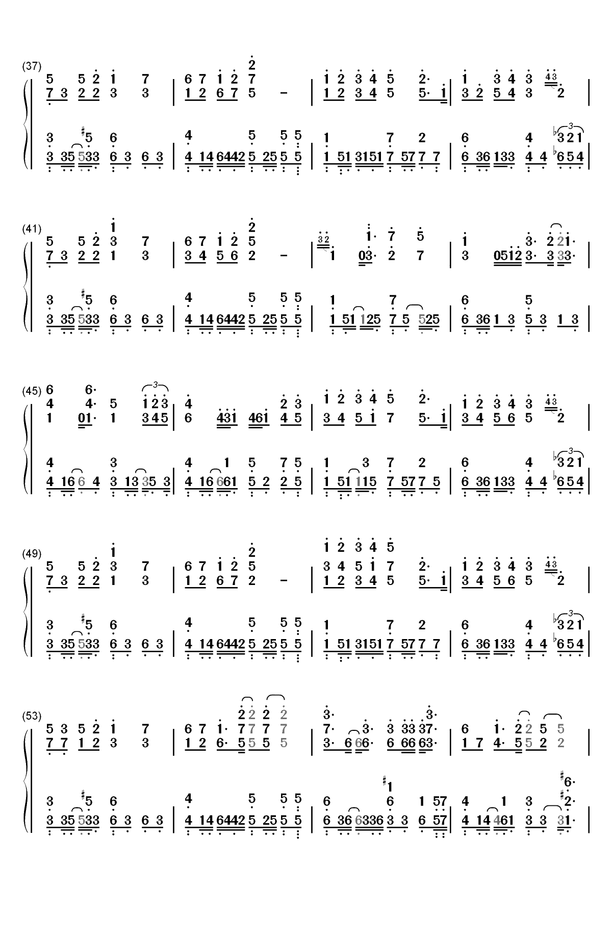 寂寞还是你-萧敬腾双手简谱预览3